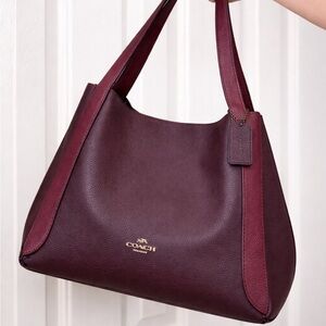 Coach colorblock Hadley deep Burgundy Leather Hobo Bag - medium size